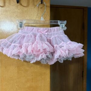 Baby Grand Signature Infant Girl 3-6M Pink & Silver Mesh Tutu - NWT